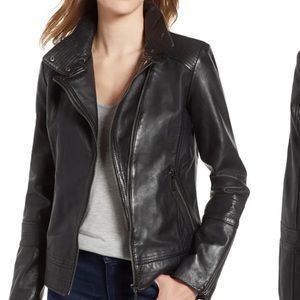 Leather Moto Jacket BERNARDO